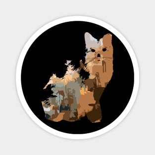 POTTER CAT IN ABSTRACT STYLE Magnet